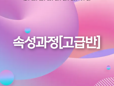속성과정[고급반]