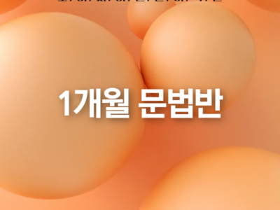 1개월 문법반